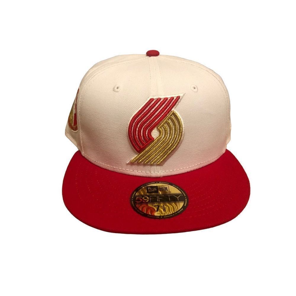 New Era Portland Trail Blazers 59FIFTY Fitted Cap Hat Size 7 1/8